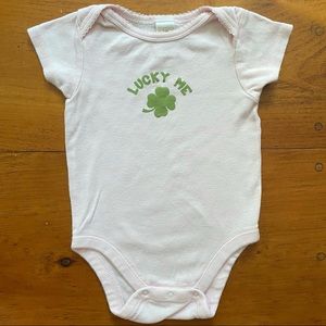 Like New Pink 4 Leaf Clover St. Patty’s Day Onesie